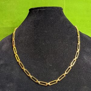 MONET Vintage Gold-tone Rectangular Link Necklace